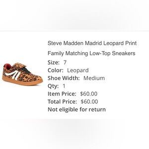 Steve Madden Leopard Print Sneakers for Women